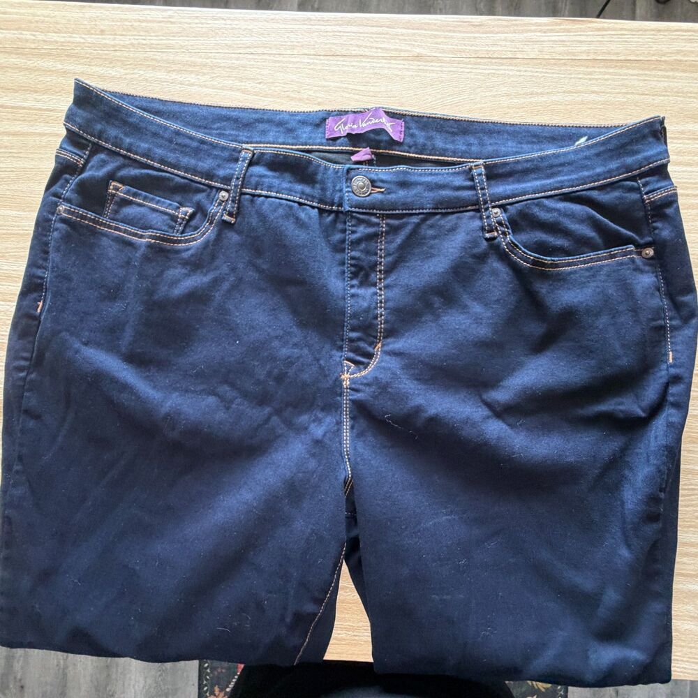 Gloria Vanderbilt Skinny Jegging Dark Wash Stretch Jeans Plus Size 22W - Picture 5 of 8